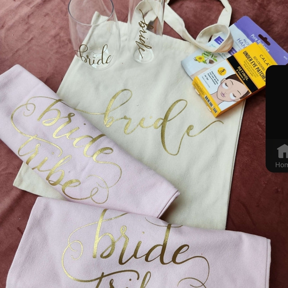 Bride Tribe Tote and Glass Set